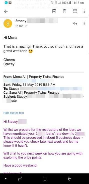 Email from Stacey